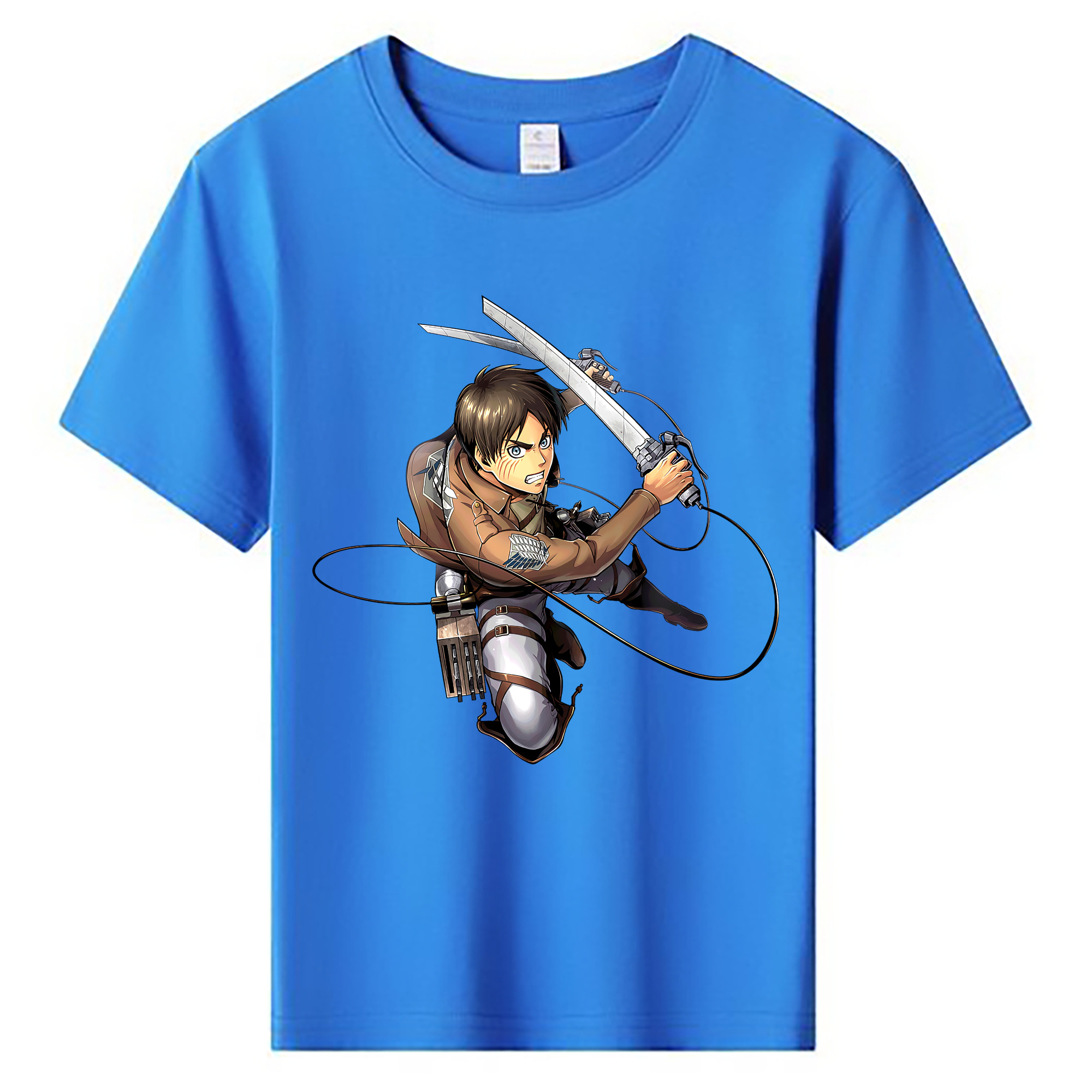 （画像用） 進撃の巨人 エレン･イェーガー Attack on Titan Eren Jäger 綿100％キッズTシャツ（フロントプリント）